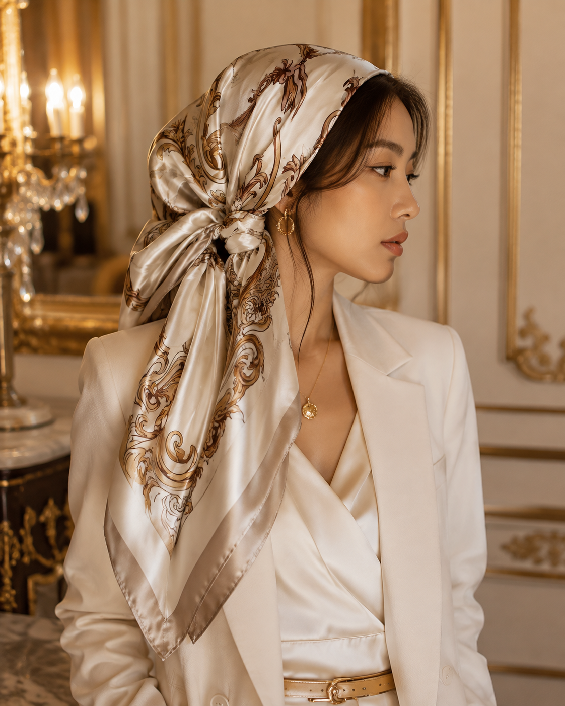 The Élan Vintage Silk Scarf