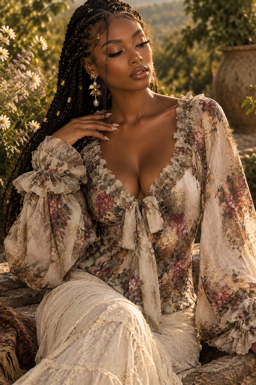 The Amara Bloom Chiffon Blouse