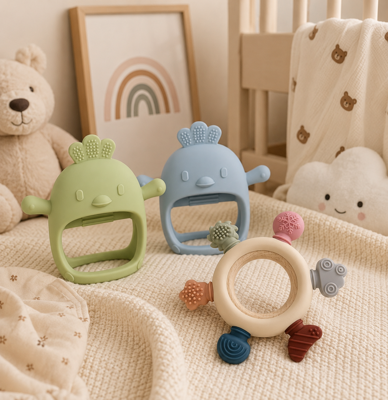 3-Piece Baby Teether Set