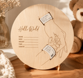 Wooden Birth Bracelet Keepsake Plaque