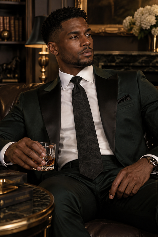 The Noir Paisley Tie