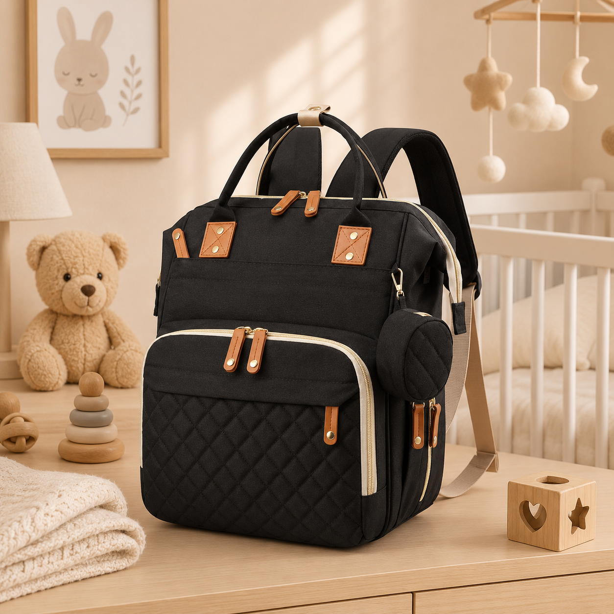 Multi-Functional Baby Diaper & Bed Bag