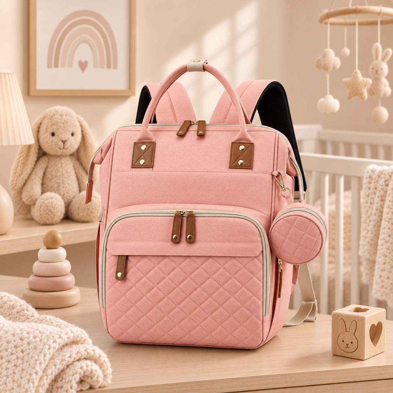 Multi-Functional Baby Diaper & Bed Bag