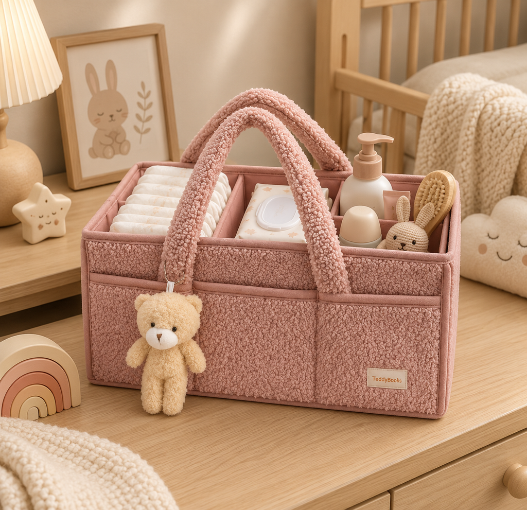 Plush Diaper Caddy Organizer