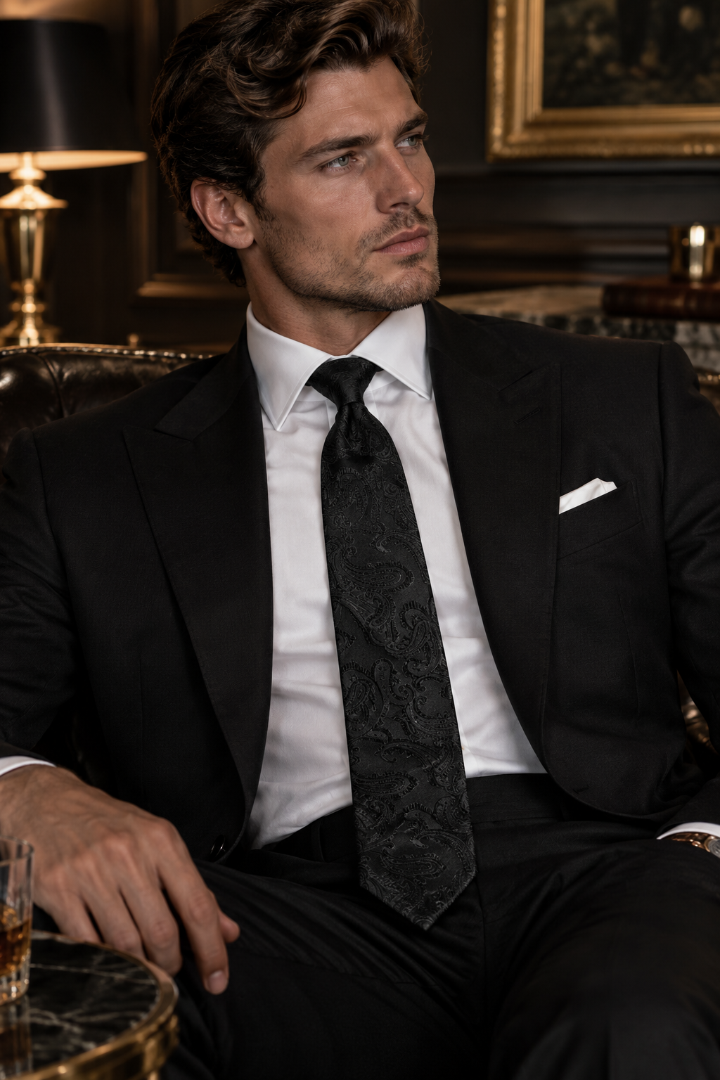 The Noir Paisley Tie