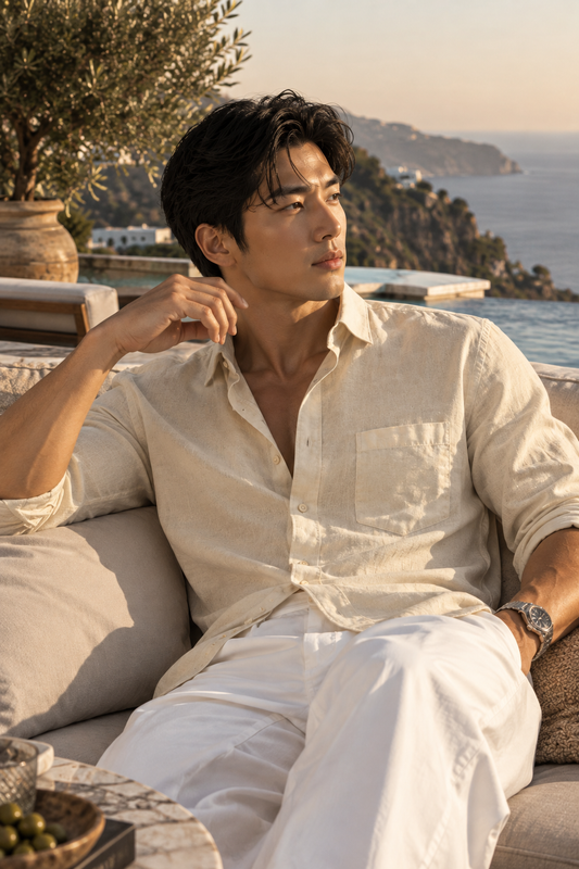 The Luca Textured Linen Shirt