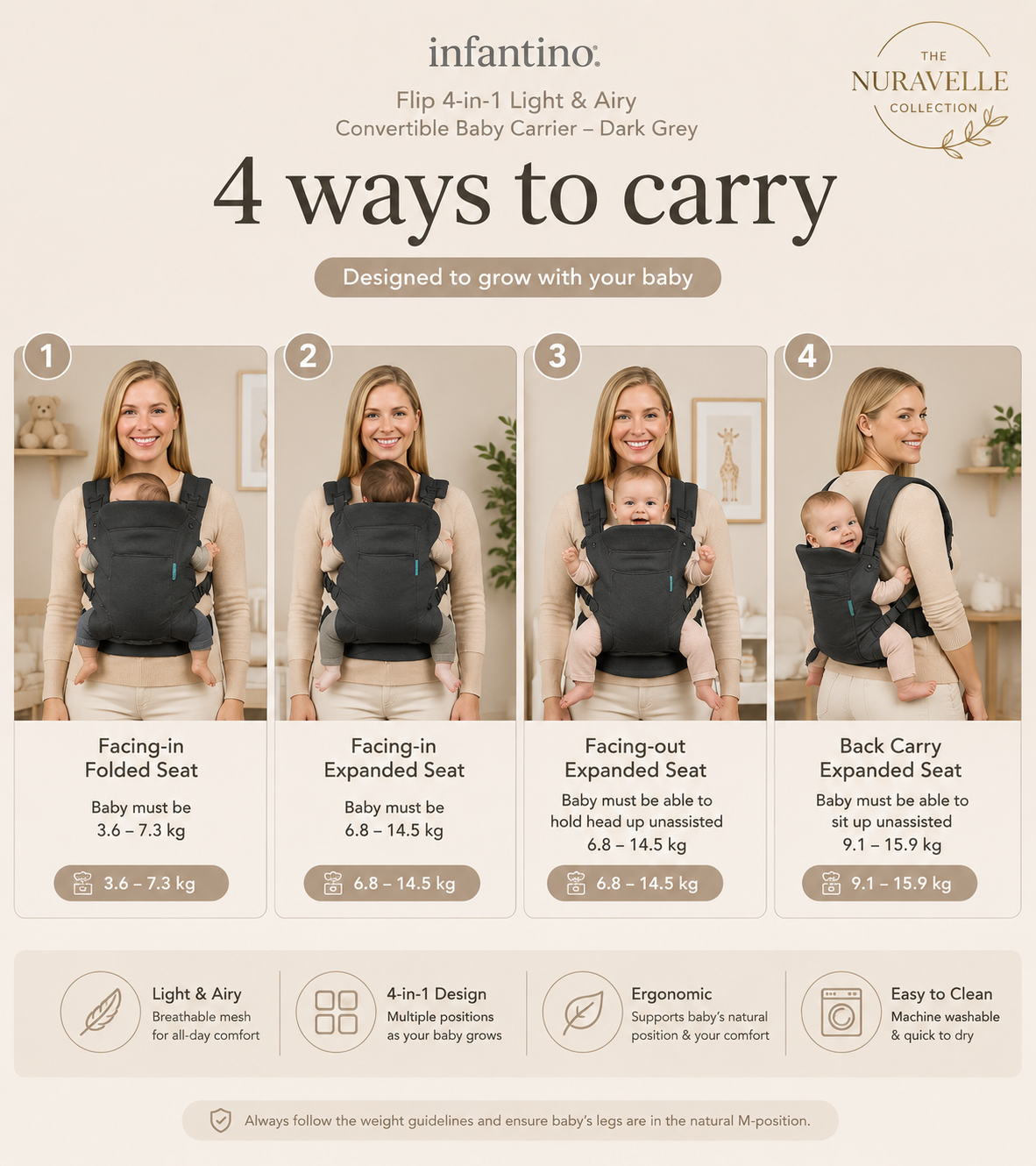 Flip 4-in-1 Breathable Baby Carrier