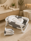 Foldable Baby Bath Tub with Support Cushion