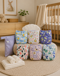 Eco Reusable Cloth Nappy Set – 6 Pack with Bamboo Inserts & Wet Bag