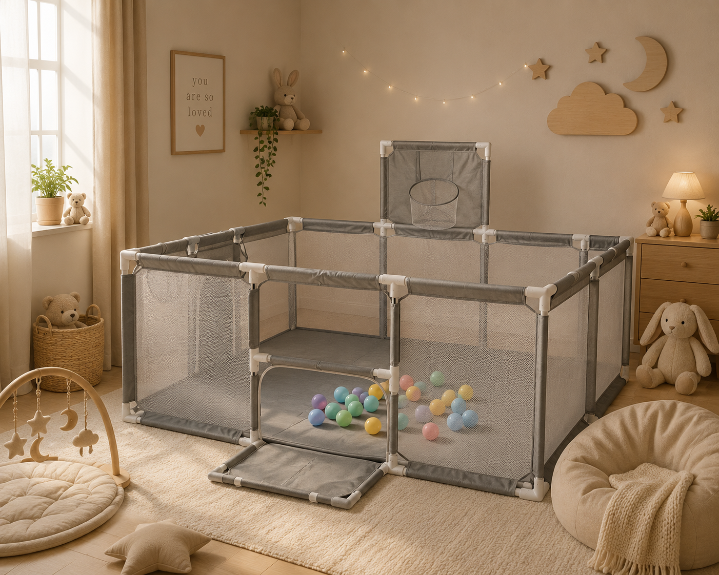 Toddler Playpen with 30 Play Balls