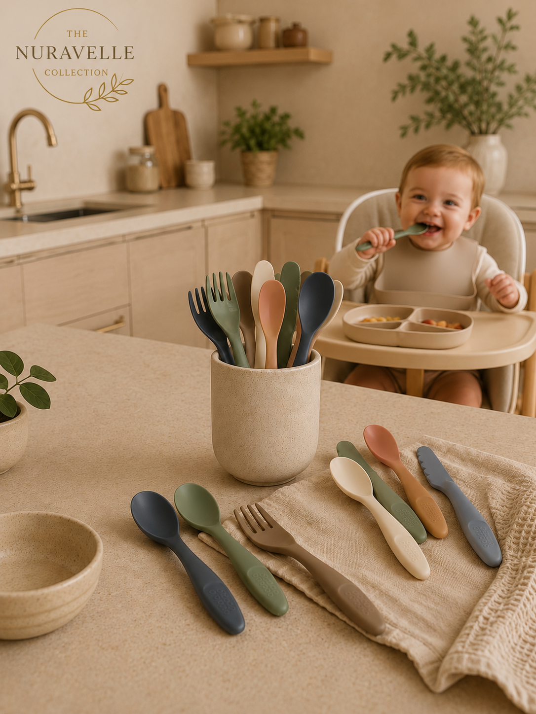 Perfectly Simple 15-Piece Baby & Toddler Cutlery Set